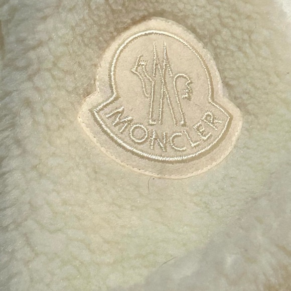 MONCLER Maglia Zip Up Sherpa Hooded Cardigan White Jacket Sweater - Picture 15 of 16